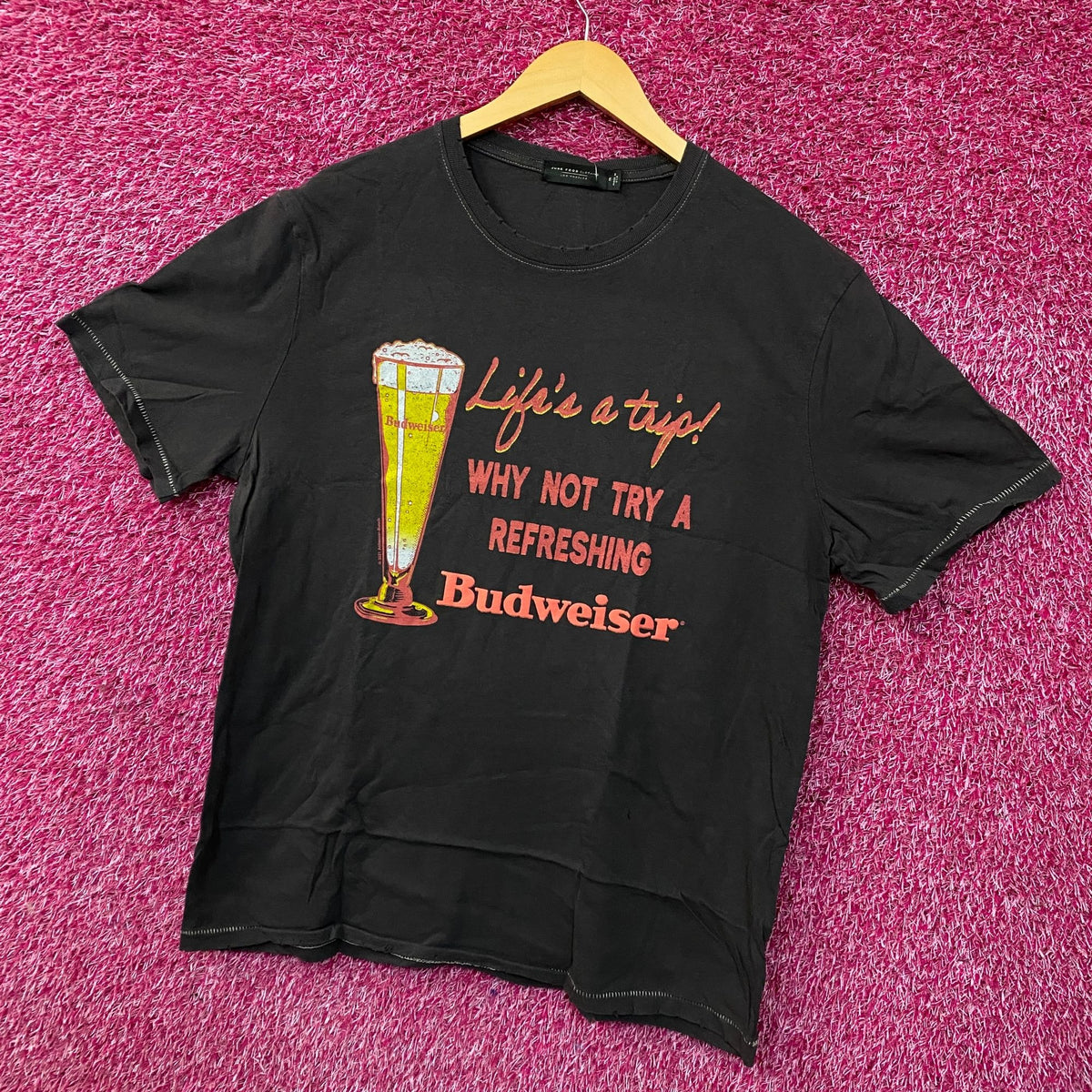 Junk Food Budweiser Life's a Trip Vintage Style Graphic T-Shirt Medium