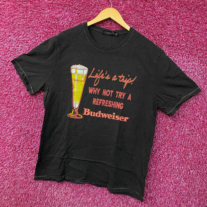 Junk Food Budweiser Life's a Trip Vintage Style Graphic T-Shirt Medium
