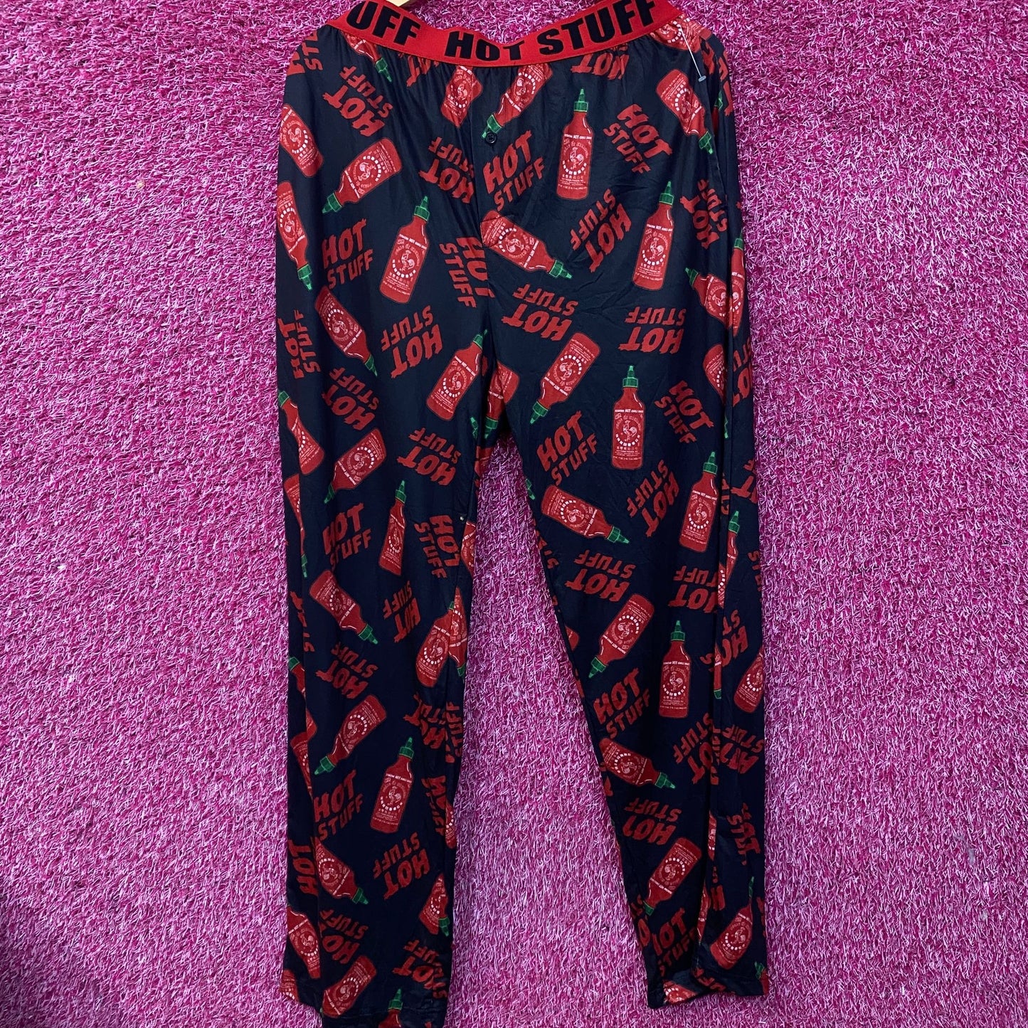 Sriracha Hot Sauce Hot Stuff Pajama Lounge Pants Medium