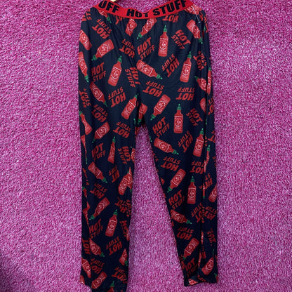 Sriracha Hot Sauce Hot Stuff Pajama Lounge Pants Medium