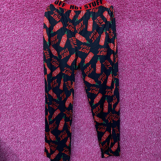 Sriracha Hot Sauce Hot Stuff Pajama Lounge Pants Medium