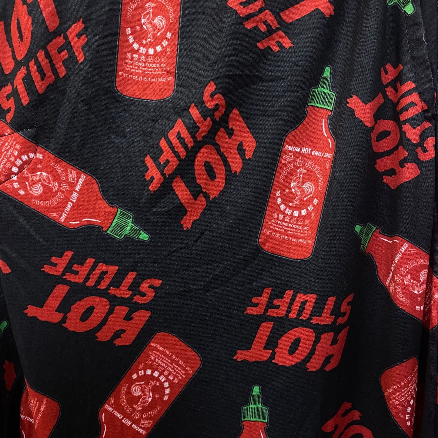 Sriracha Hot Sauce Hot Stuff Pajama Lounge Pants Medium