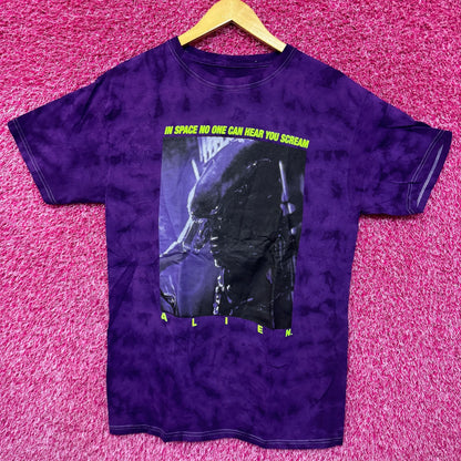 Alien Xenomorph Space No One Can Hear You Scream Tie Dye M