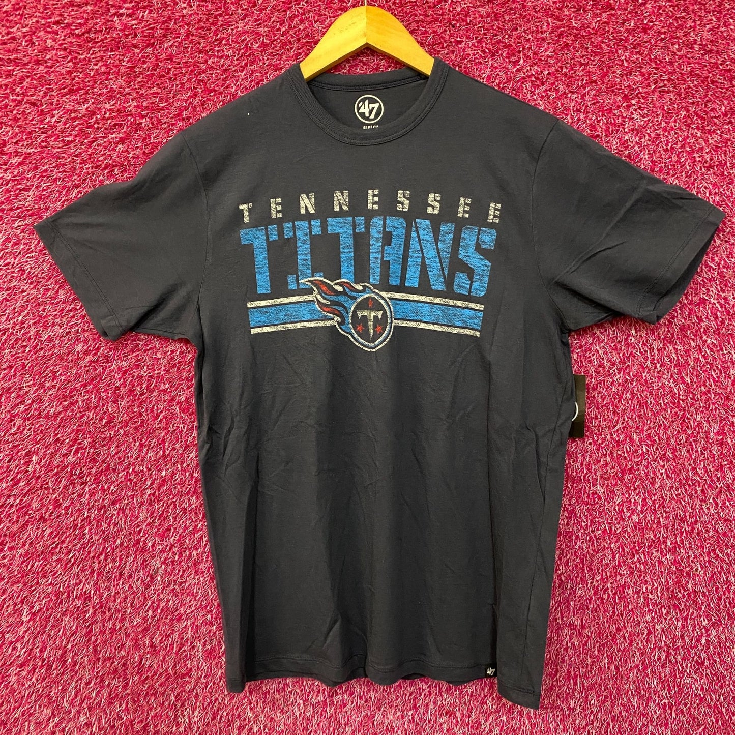 Tennessee Titans '47 Navy Team Stripe T-Shirt Small