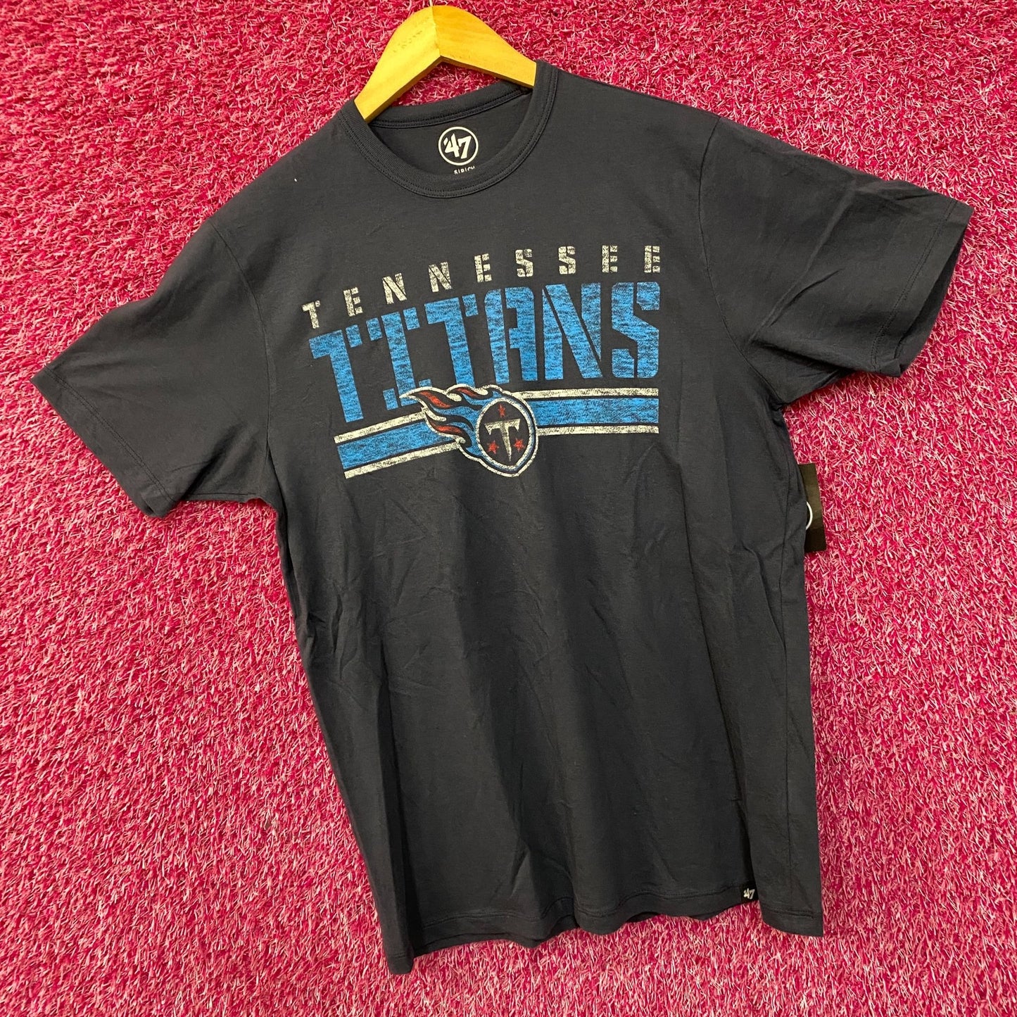 Tennessee Titans '47 Navy Team Stripe T-Shirt Small