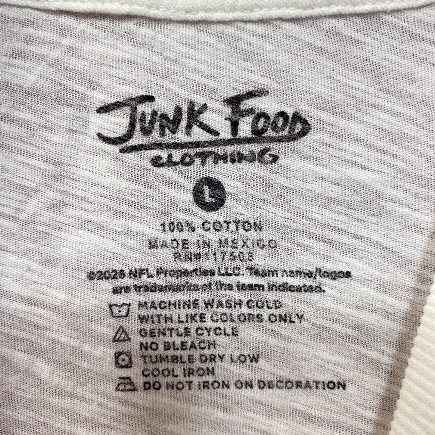 Junk Food Clothing NFL Pittsburgh Steelers Game Time Women's Mock Neck Crop Tee Large