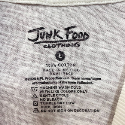 Junk Food Clothing NFL Pittsburgh Steelers Game Time Women's Mock Neck Crop Tee Large
