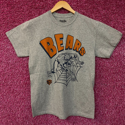 Junk Food Clothing x Marvel x NFL Chicago Bears Spider-Man Graphic T-Shirt Small