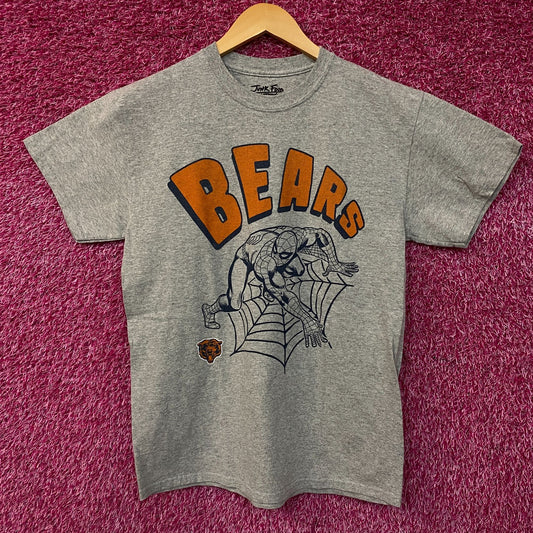 Junk Food Clothing x Marvel x NFL Chicago Bears Spider-Man Graphic T-Shirt Small