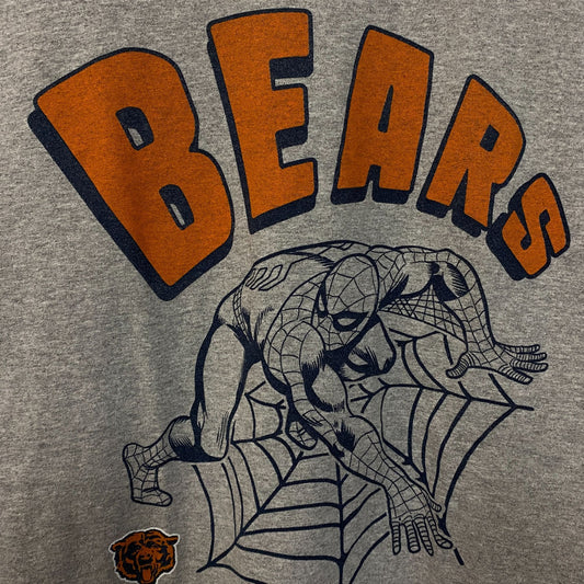 Junk Food Clothing x Marvel x NFL Chicago Bears Spider-Man Graphic T-Shirt Small