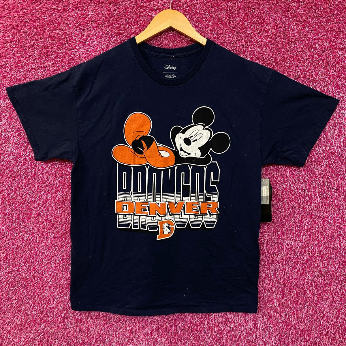 Junk Food Clothing X Mickey Mouse Denver Broncos Navy Tshirt Medium