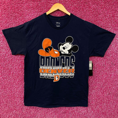 Junk Food Clothing X Mickey Mouse Denver Broncos Navy Tshirt Medium