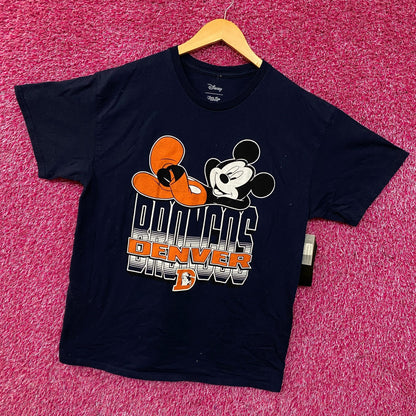 Junk Food Clothing X Mickey Mouse Denver Broncos Navy Tshirt Medium
