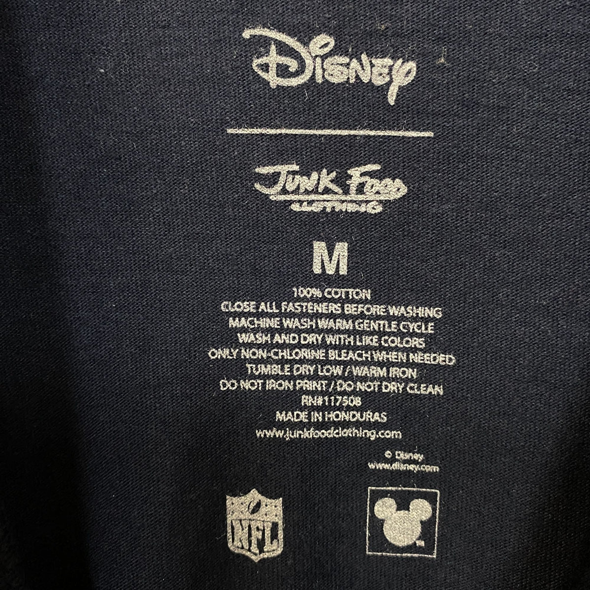 Junk Food Clothing X Mickey Mouse Denver Broncos Navy Tshirt Medium
