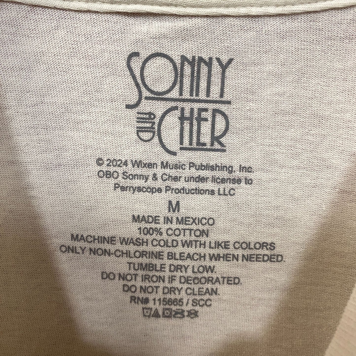 Sonny & Cher Baby Dont Go Album Pop Rock Duo T-Shirt Medium