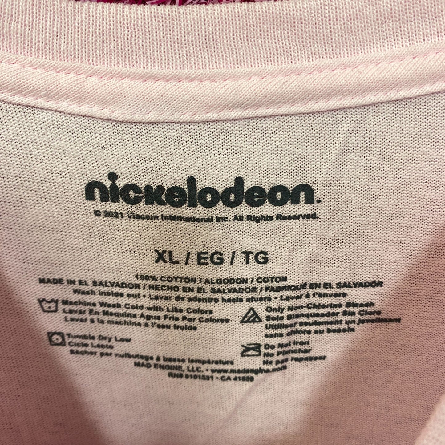 Nickelodeon Ren & Stimpy Space Walk Pink T-Shirt XL