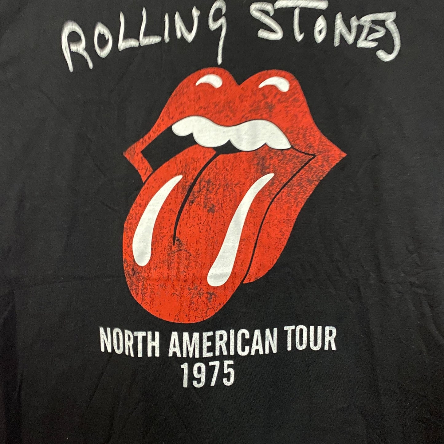 The Rolling Stones Hot Lips North American Tour 1975 T-Shirt Large