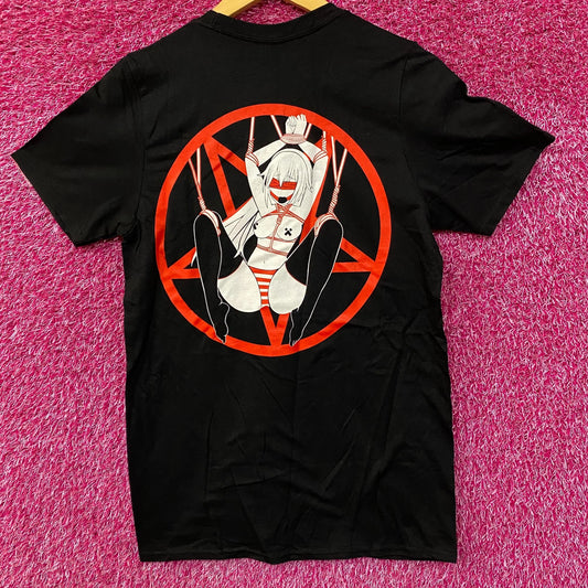 Four Eyes Bondage Hentai Shibari Pentagram Anime T-Shirt Small