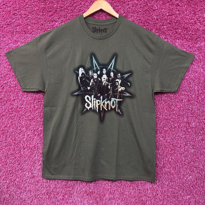 Slipknot Group Star Crest Green T-Shirt XL