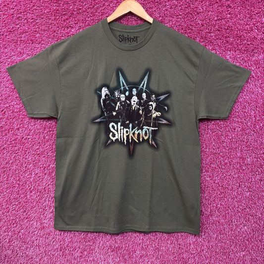 Slipknot Group Star Crest Green T-Shirt XL
