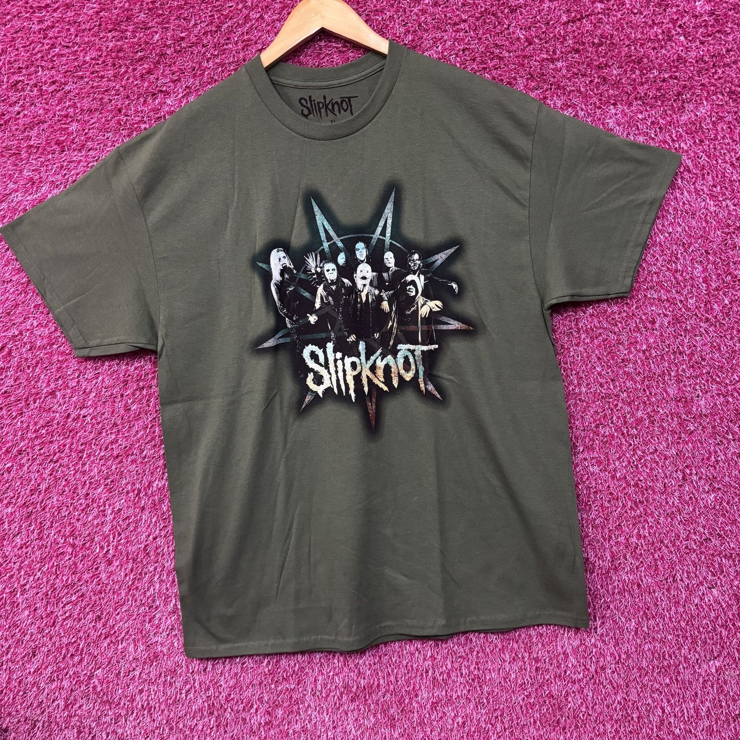 Slipknot Group Star Crest Green T-Shirt XL