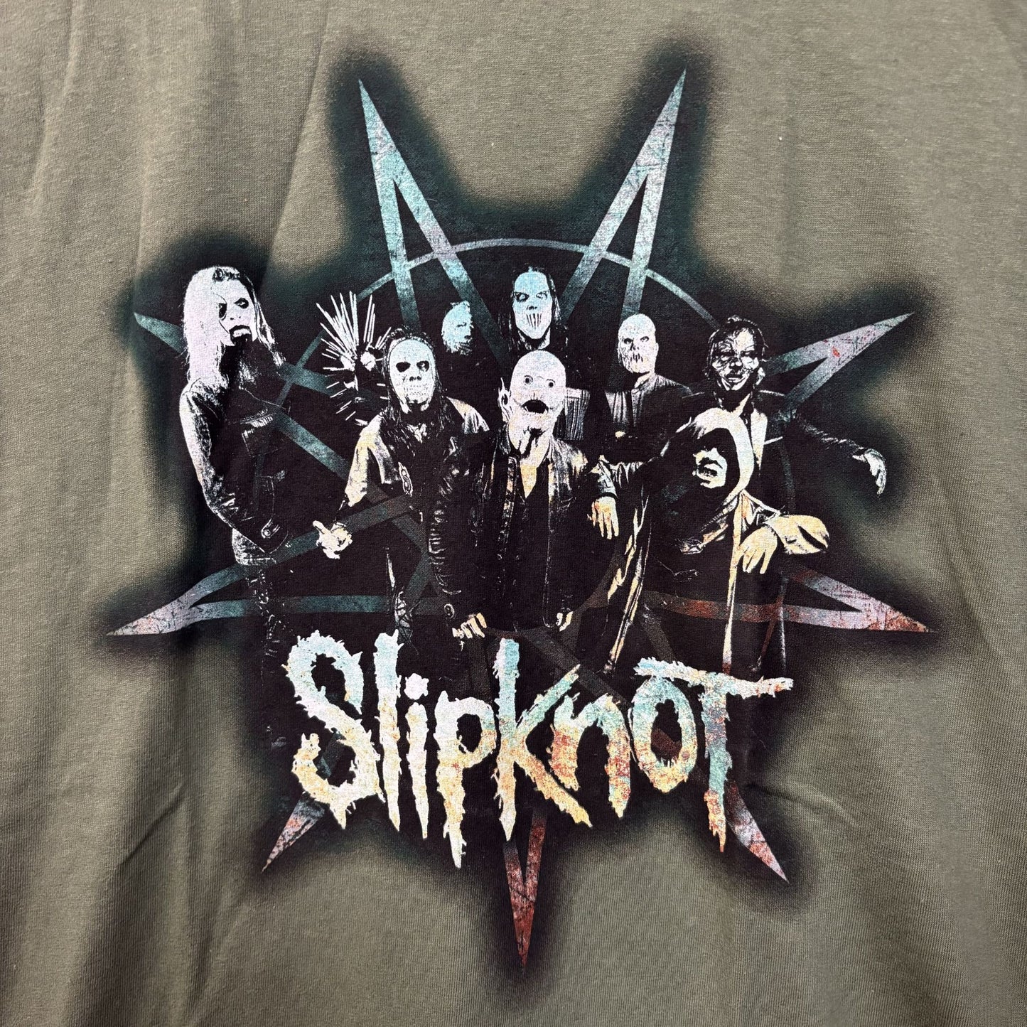 Slipknot Group Star Crest Green T-Shirt XL