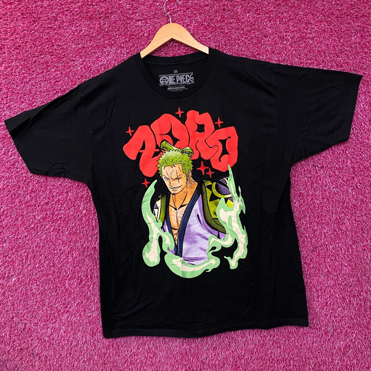One Piece Roronoa Zoro Wano Arc Anime Graphic T-Shirt 2XL