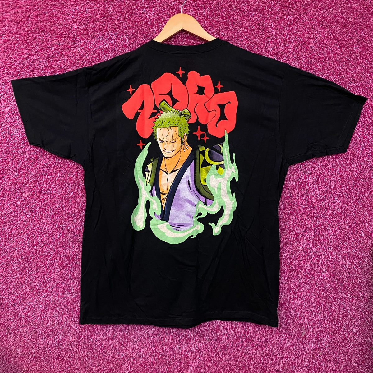 One Piece Roronoa Zoro Wano Arc Anime Graphic T-Shirt 2XL