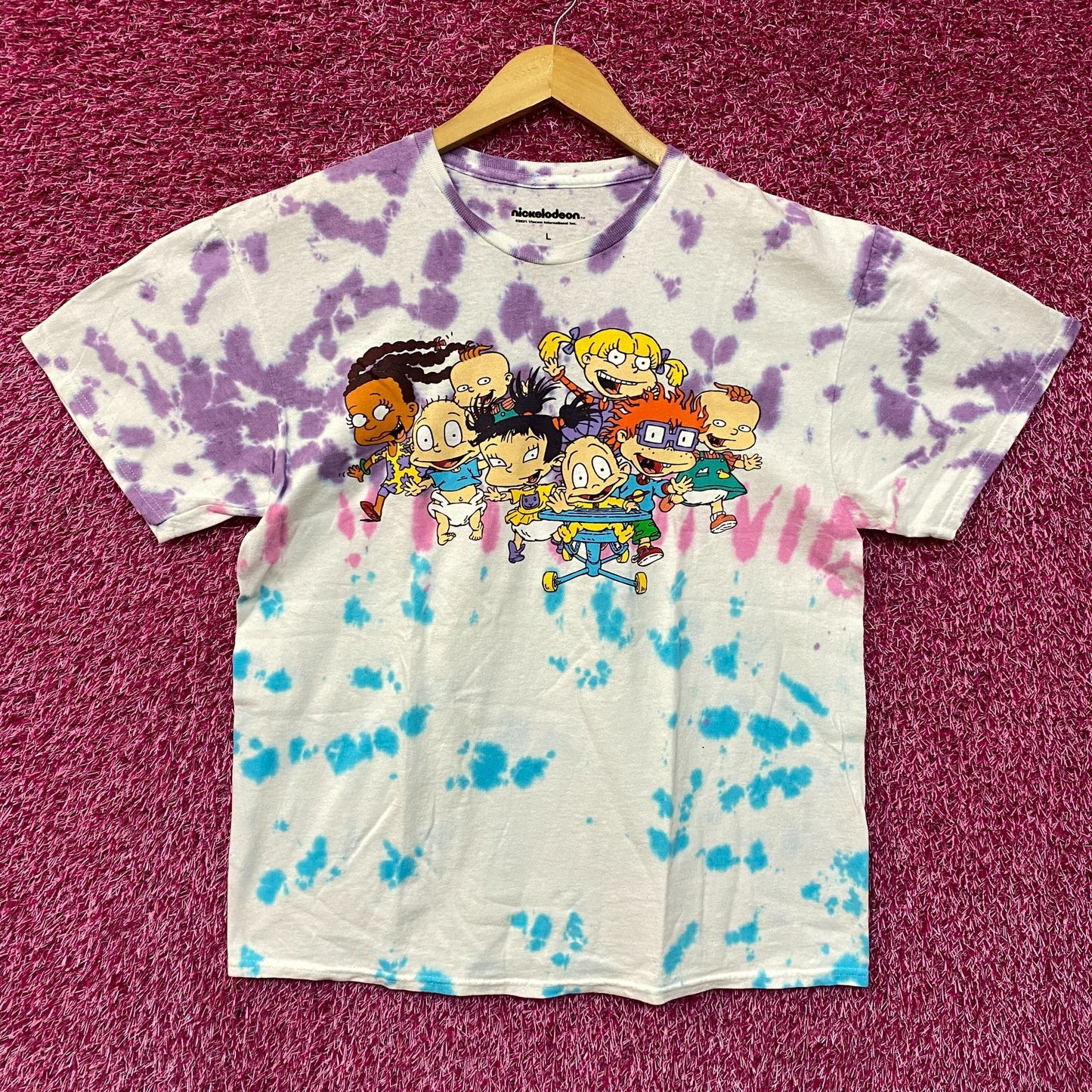 Nickelodeon Rugrats Cartoon Classic Tie Dye T-Shirt Large