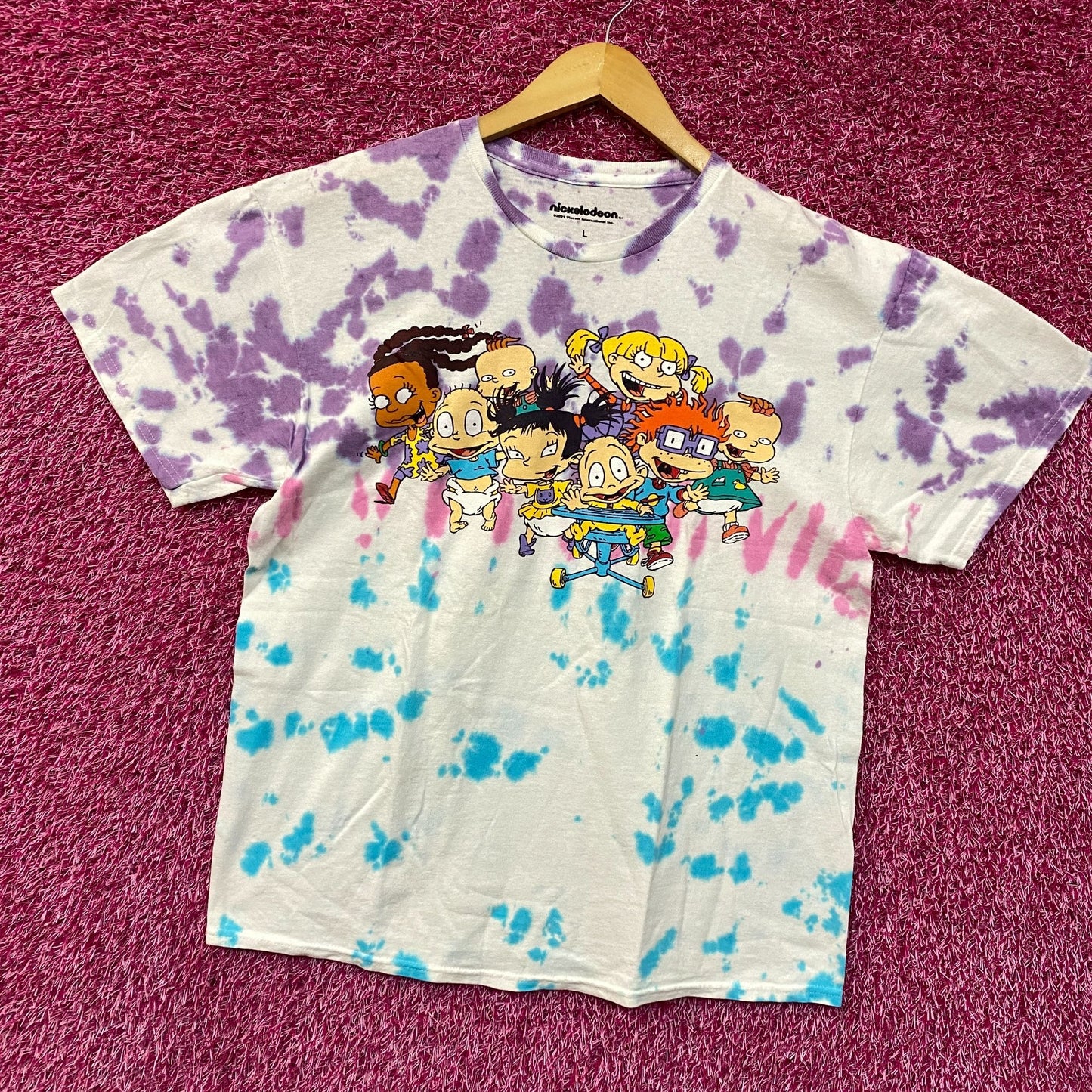 Nickelodeon Rugrats Cartoon Classic Tie Dye T-Shirt Large