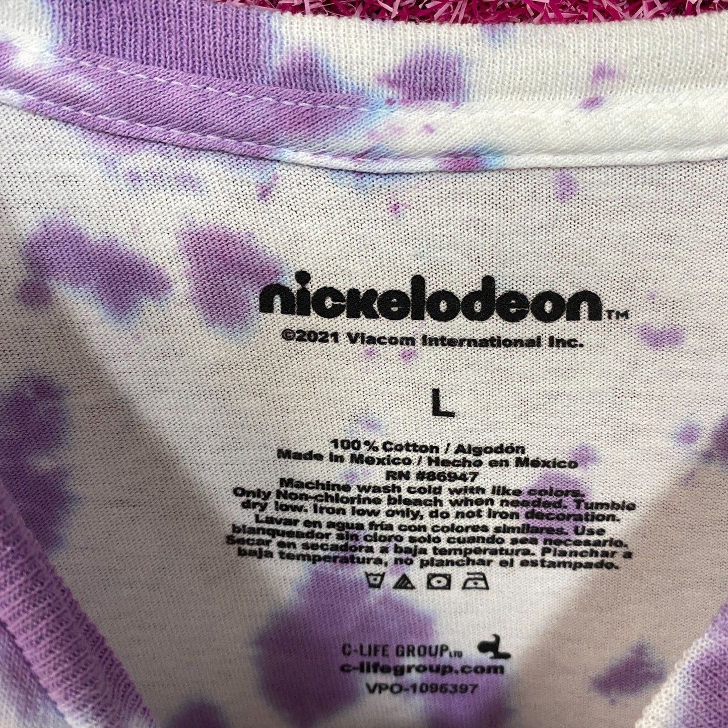 Nickelodeon Rugrats Cartoon Classic Tie Dye T-Shirt Large