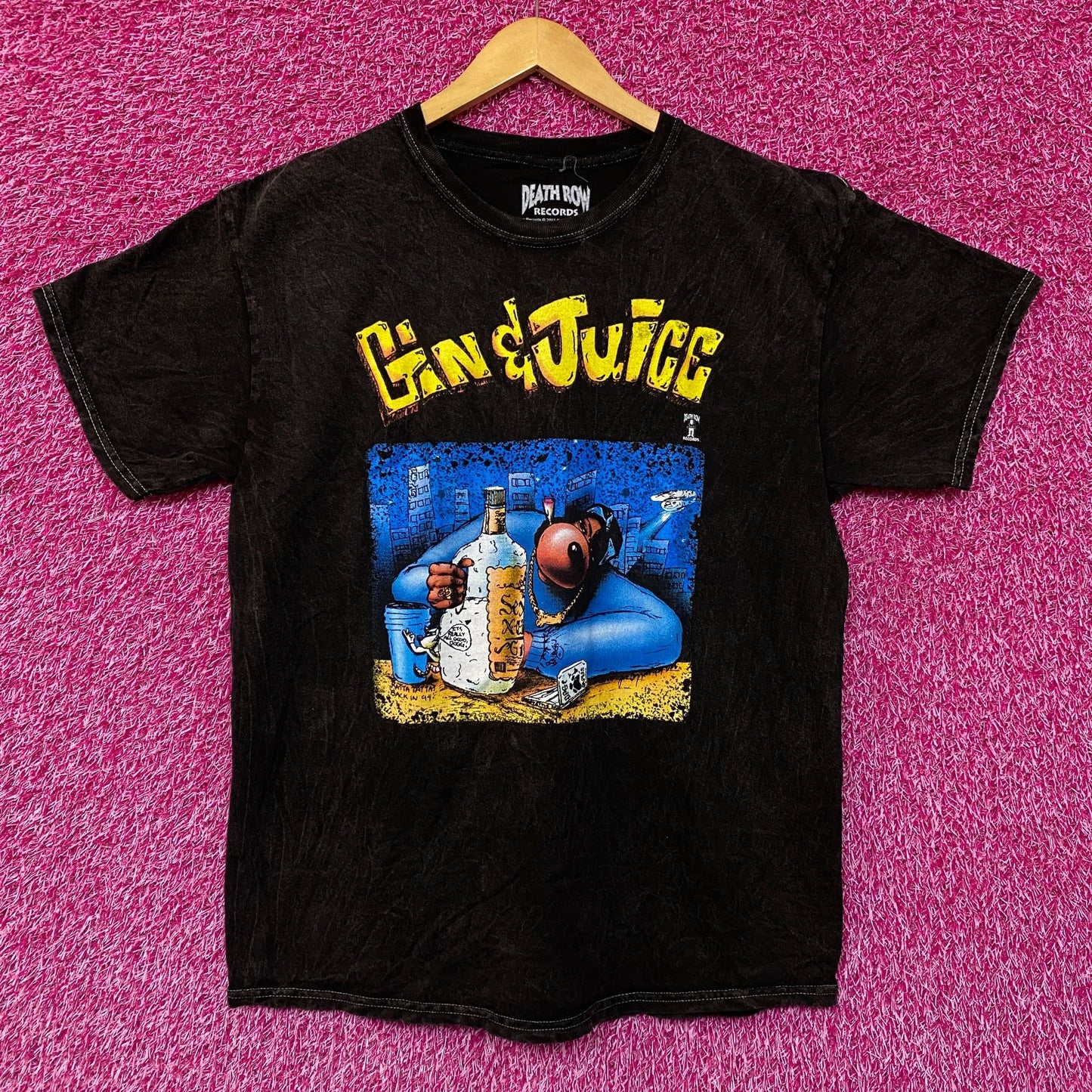 Death Row Records Snoop Doggy Dogg Gin & Juice Rap Tee M/L