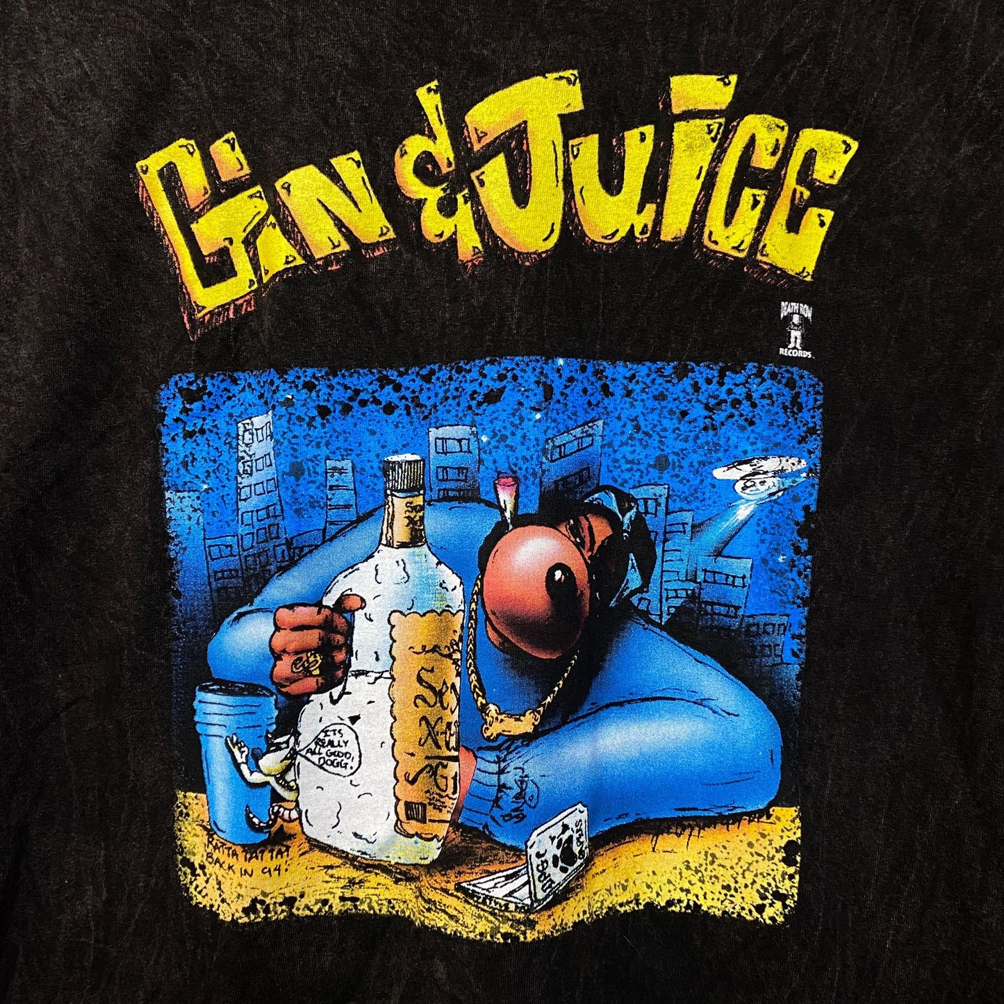 Death Row Records Snoop Doggy Dogg Gin & Juice Rap Tee M/L