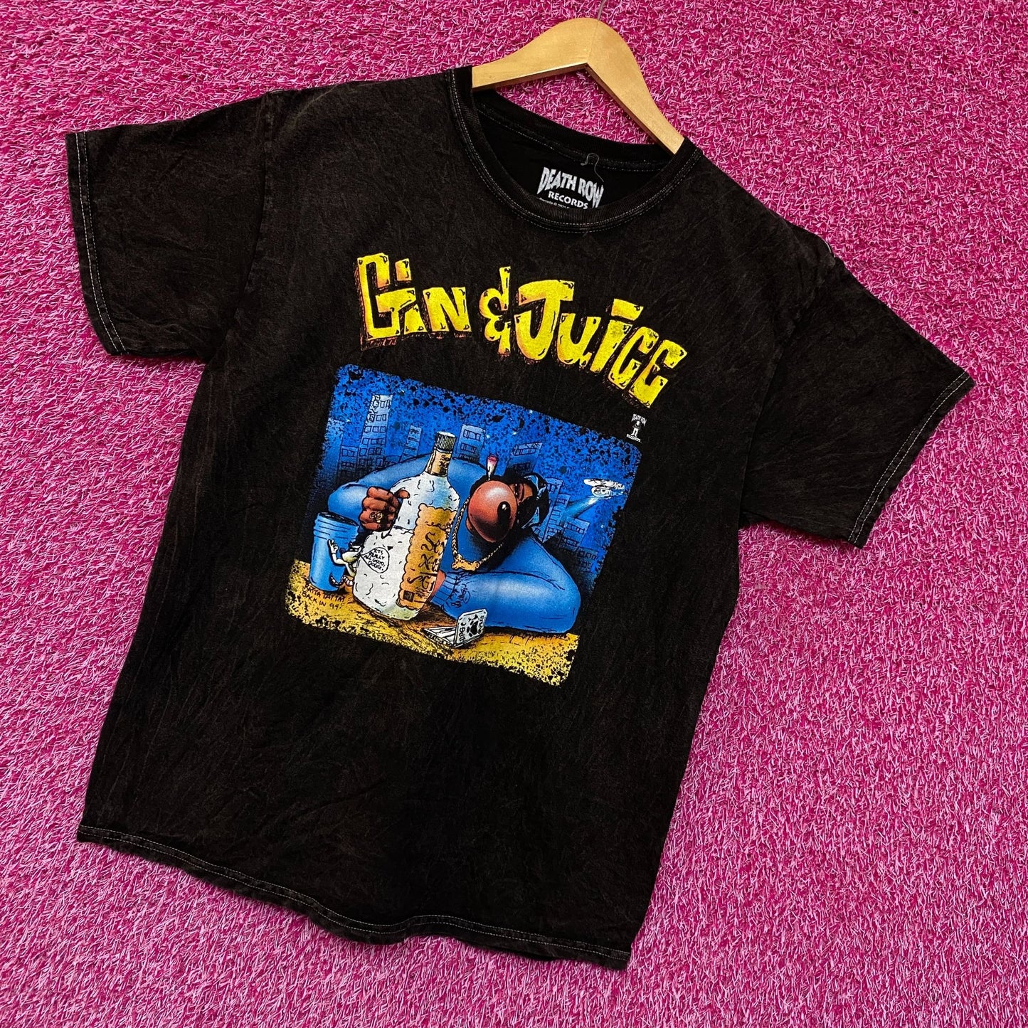 Death Row Records Snoop Doggy Dogg Gin & Juice Rap Tee M/L