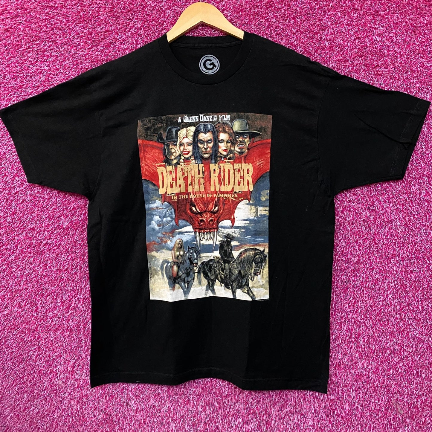 Death Rider in the House of Vampires Movie Poster Graphic T-Shirt XL