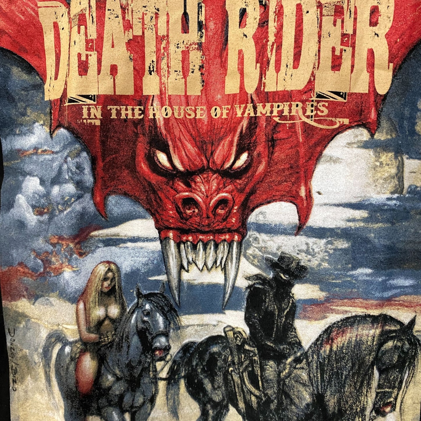 Death Rider in the House of Vampires Movie Poster Graphic T-Shirt XL