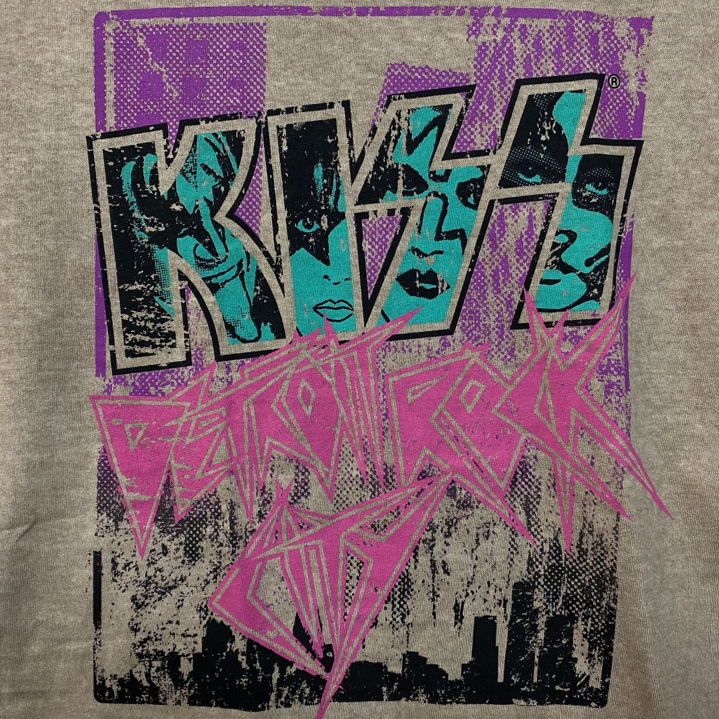 KISS Detroit Rock City Graphic Distressed T-Shirt Small