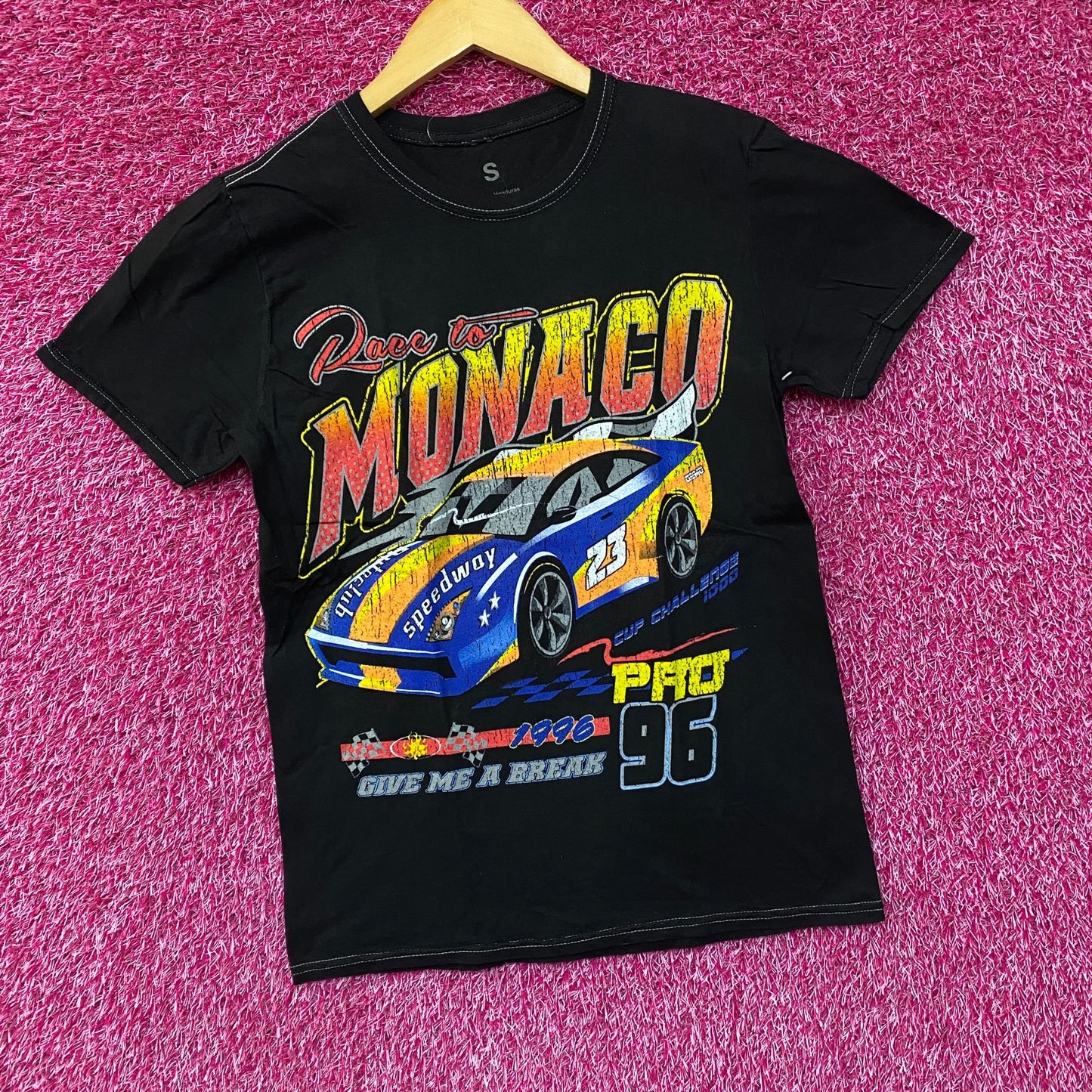 Race to Monaco Nascar Style Racing Tshirt size Small
