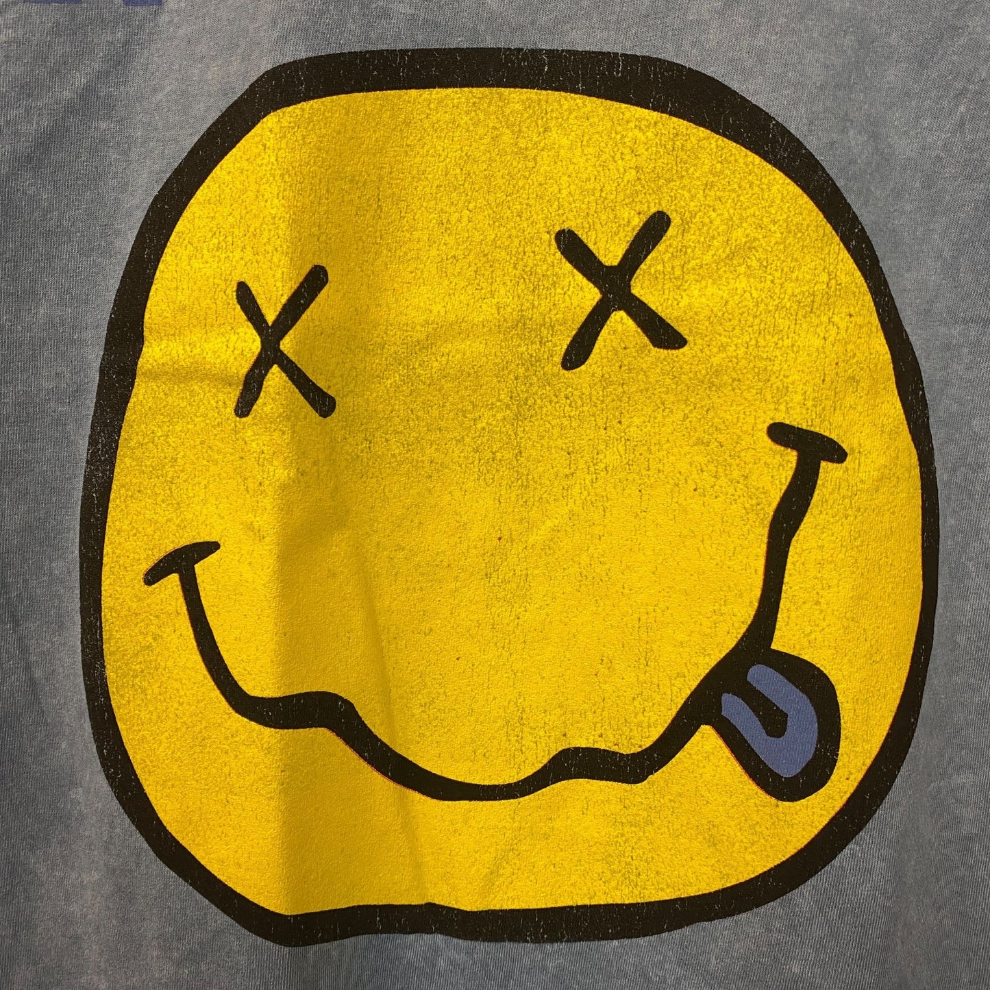 Nirvana Nevermind Dead Smiley Graphic Grunge Band T-Shirt Medium