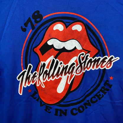 The Rolling Stones 78 Live in Concert blue Tshirt size Large