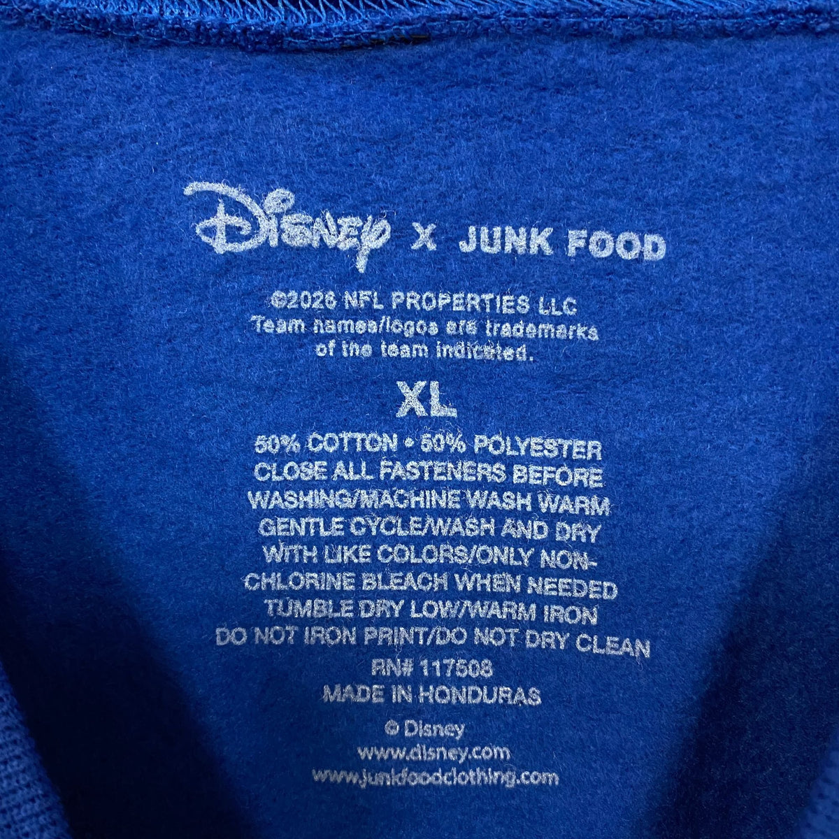 Junk Food Clothing x Disney Buffalo Bills Mickey Crewneck Sweatshirt XL