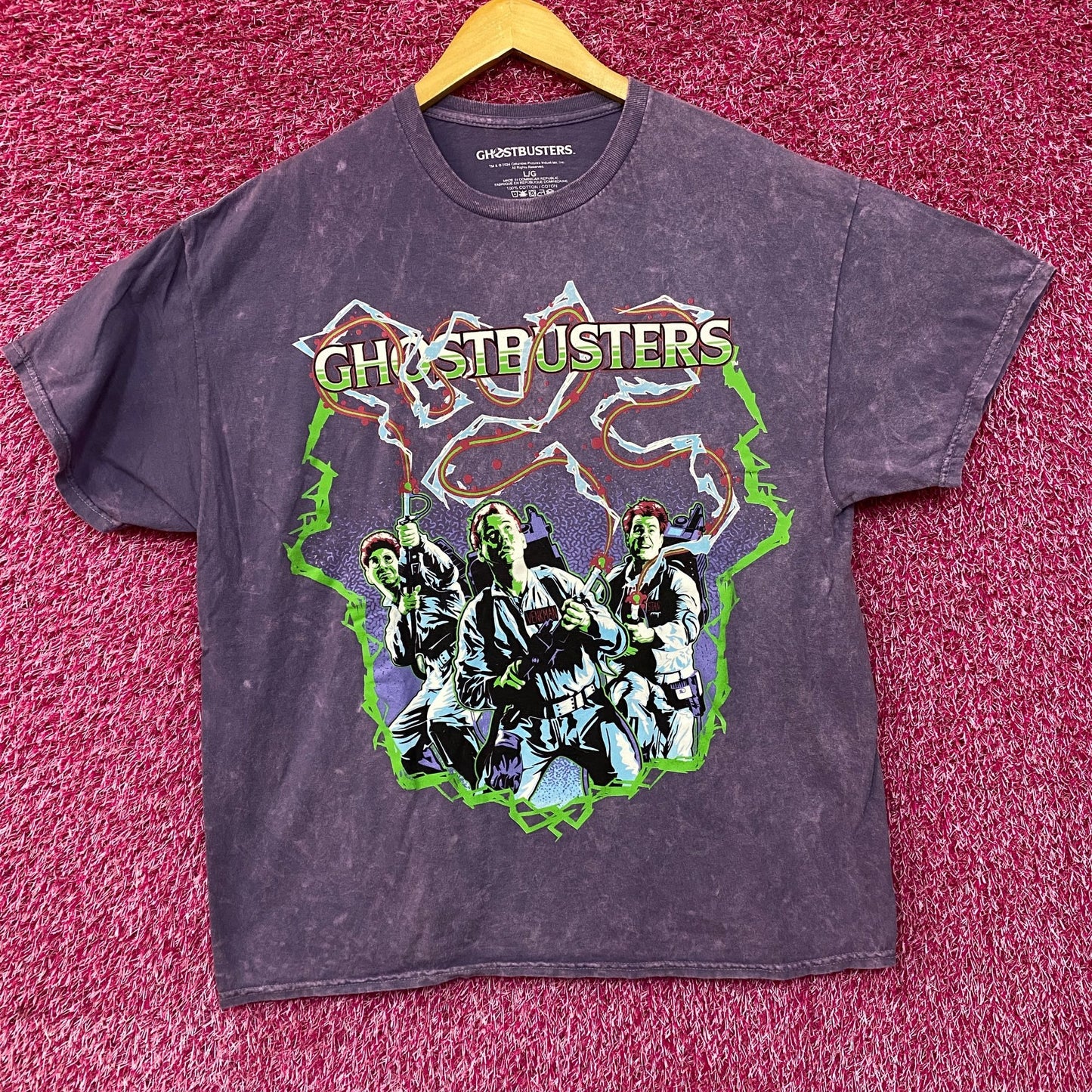 Ghostbusters Classic Team Retro Purple T-Shirt Large