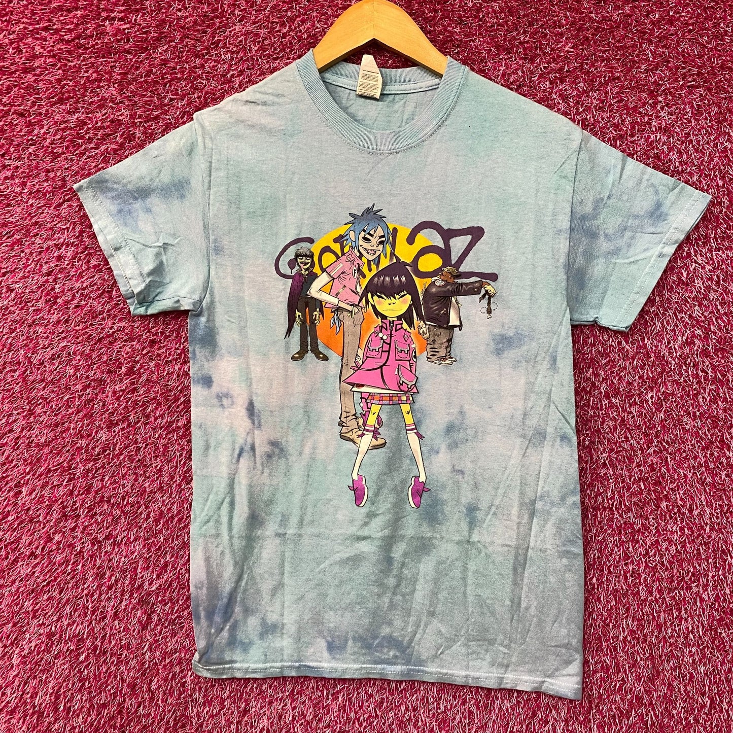 The Gorillaz Phase 1 Celebrity Take Down Rock band Tie-Dye T-Shirt Extra Small
