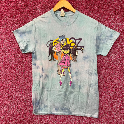 The Gorillaz Phase 1 Celebrity Take Down Rock band Tie-Dye T-Shirt Extra Small