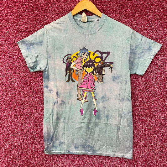 The Gorillaz Phase 1 Celebrity Take Down Rock band Tie-Dye T-Shirt Extra Small