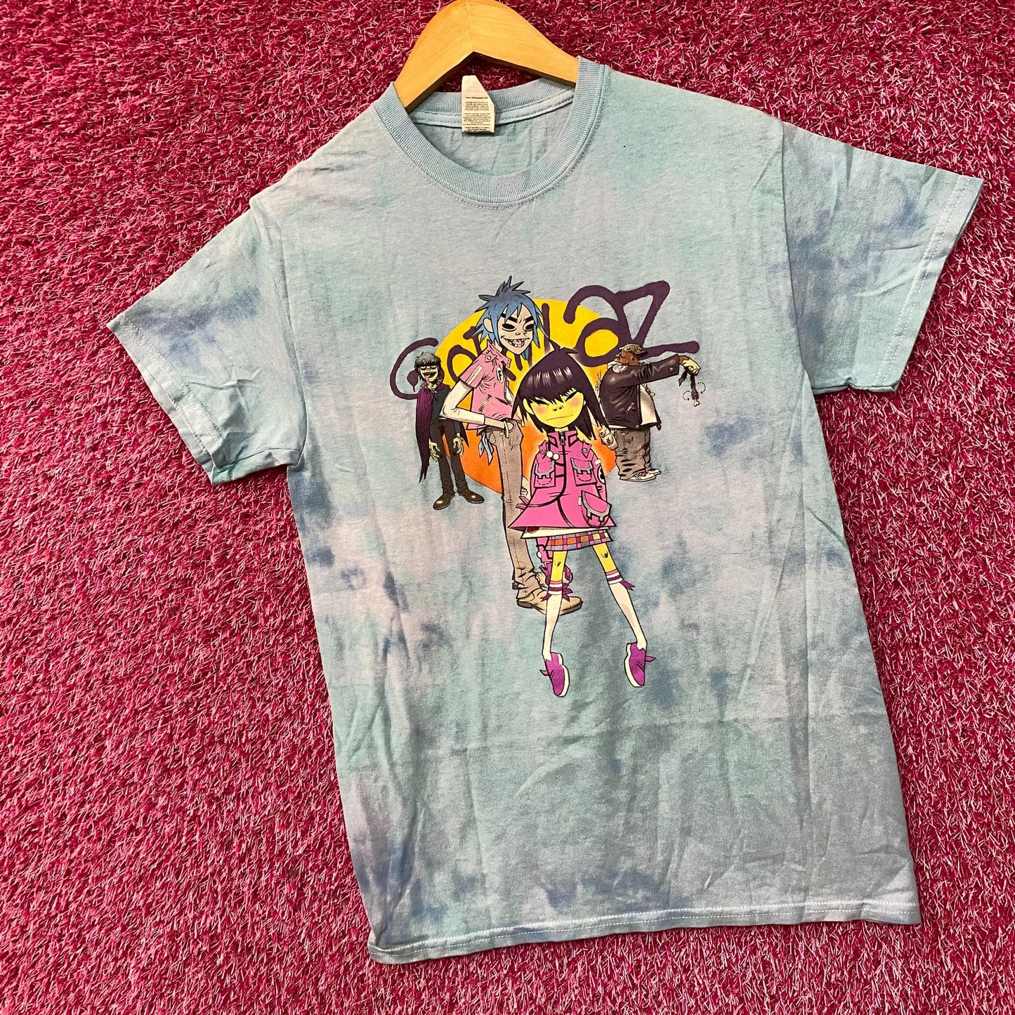 The Gorillaz Phase 1 Celebrity Take Down Rock band Tie-Dye T-Shirt Extra Small
