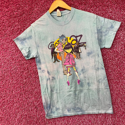 The Gorillaz Phase 1 Celebrity Take Down Rock band Tie-Dye T-Shirt Extra Small