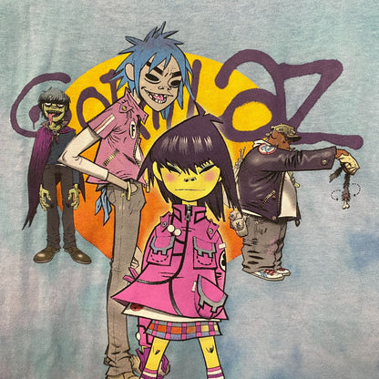 The Gorillaz Phase 1 Celebrity Take Down Rock band Tie-Dye T-Shirt Extra Small