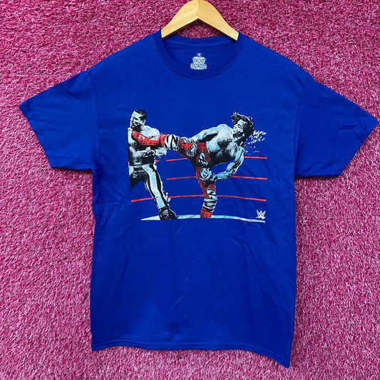 WWE Shawn Michaels The Heartbreak Kid HBK Sweet Chin Music Kick T-Shirt Medium
