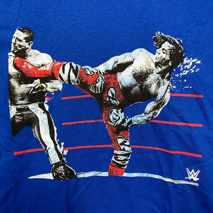 WWE Shawn Michaels The Heartbreak Kid HBK Sweet Chin Music Kick T-Shirt Medium